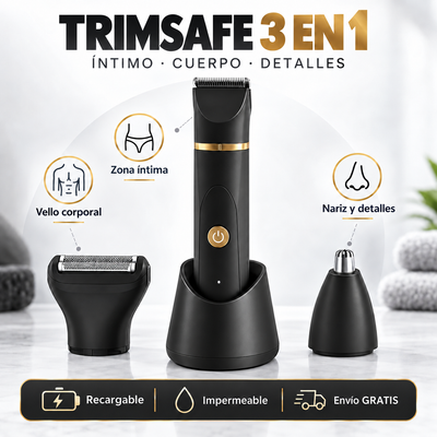 TrimSafe 3 en 1™ — Afeitado Íntimo Sin Cortes ni Irritación