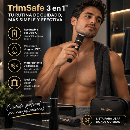 TrimSafe 3 en 1™ — Afeitado Íntimo Sin Cortes ni Irritación