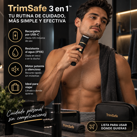TrimSafe 3 en 1™ — Afeitado Íntimo Sin Cortes ni Irritación