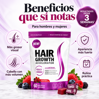 Acelerador de Crecimiento de Cabello en Gomitas